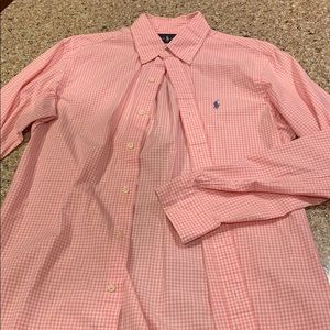 Men’s Small Pink Polo Oxford
